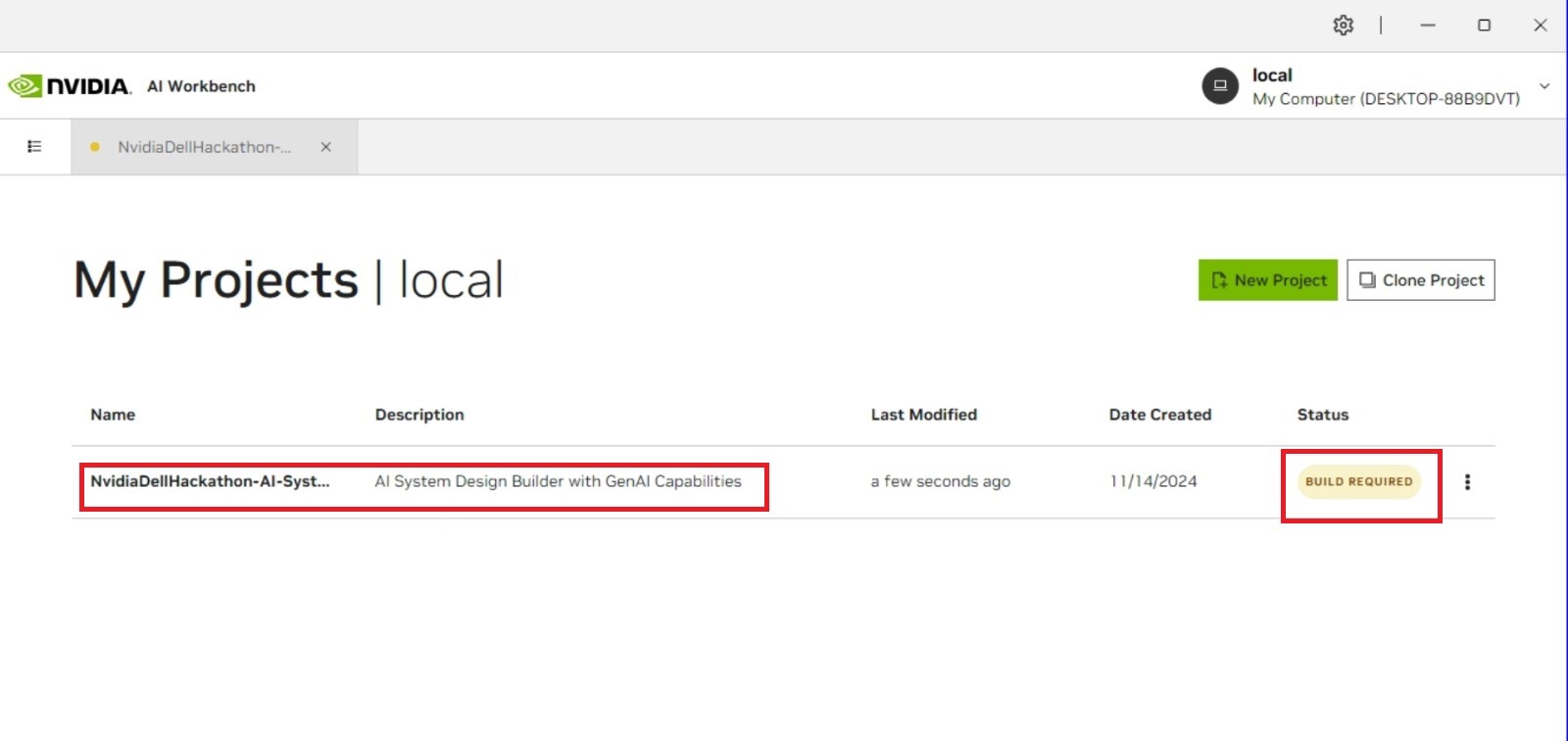 Build Required Status